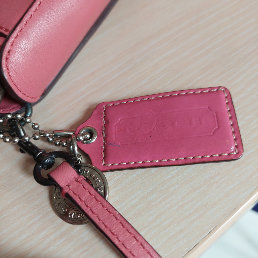 Coach Barbie Pink Dinky Leather Crossbody Bag | Pre Loved |