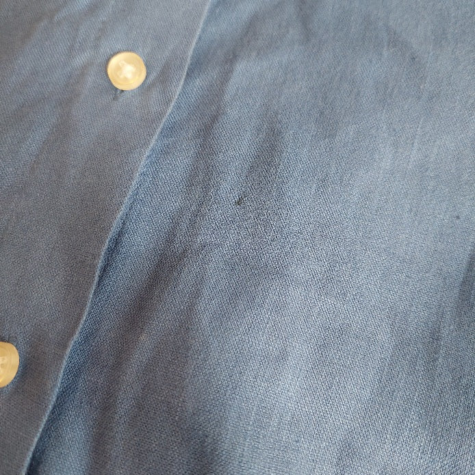 H&M Blue Linen Crop Top | Gently Used |