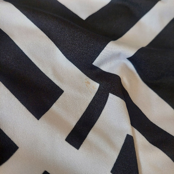 Jon Den Black & White Geometric Print Top | Brand New |
