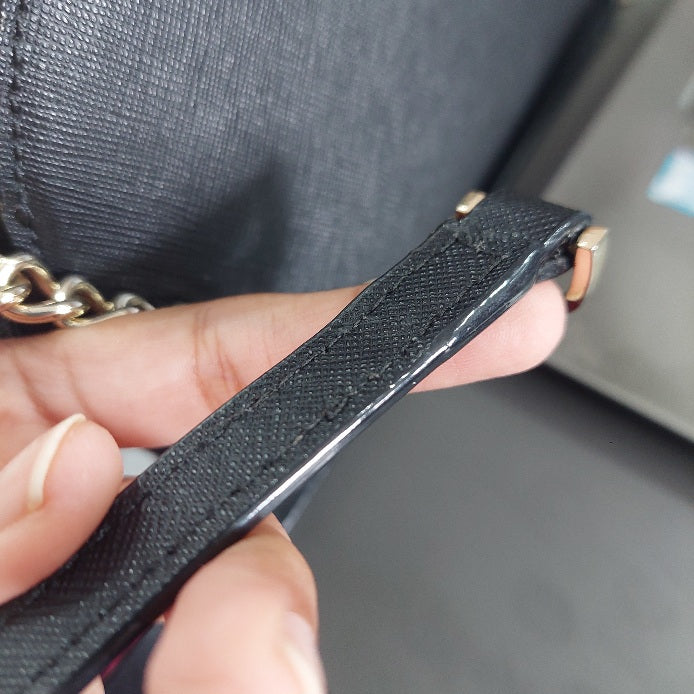 Kate Spade Black Leather Dome Crossbody Bag | Gently Used |