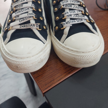 Christian Dior Walk'n'Dior Black & White Canvas Sneakers | Pre Loved |