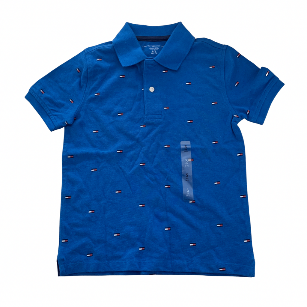 Tommy Hilfiger Boy's Blue Polo Shirt (6 - 7 Years) | Brand New |