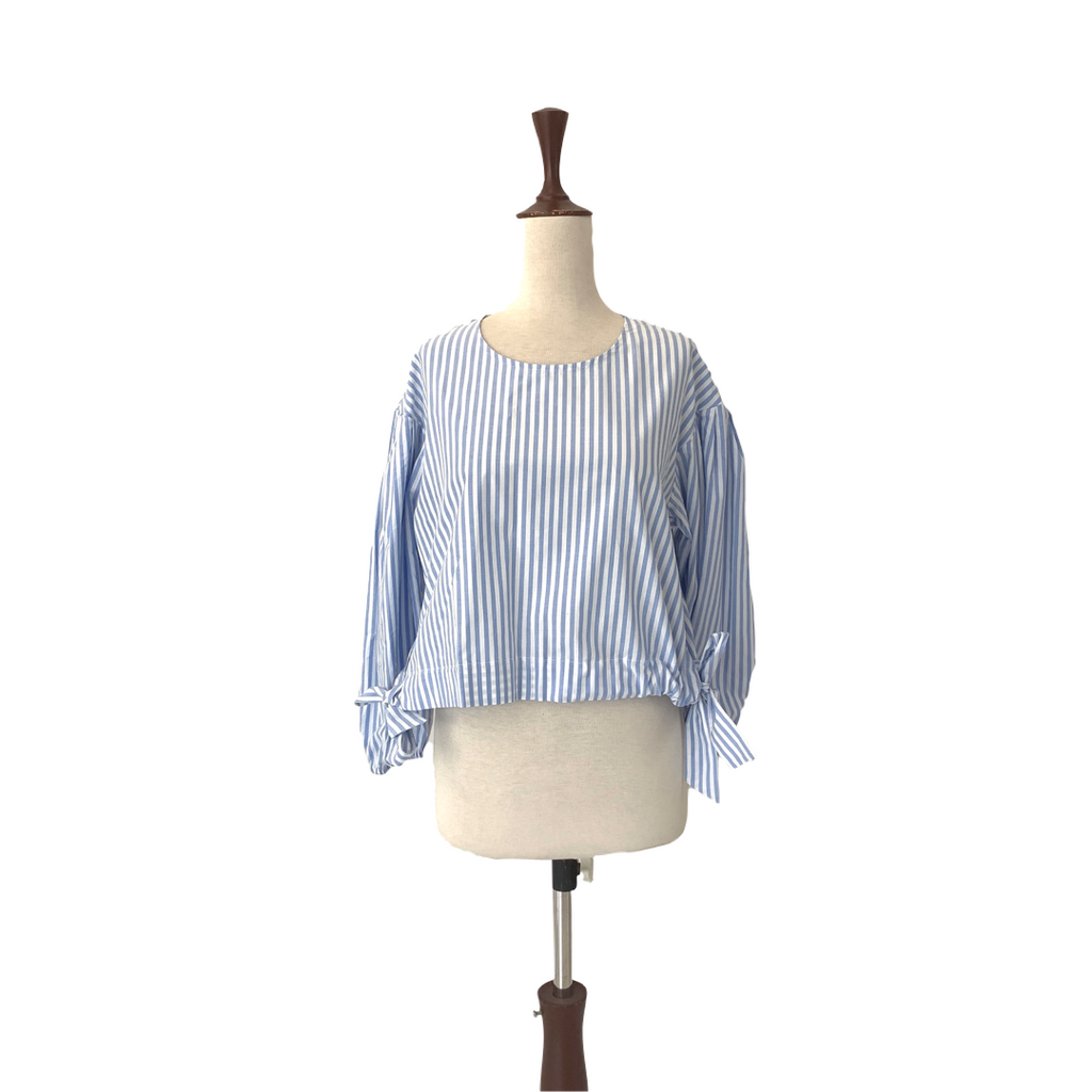 Sapphire West Blue & White Striped Top | Brand New |