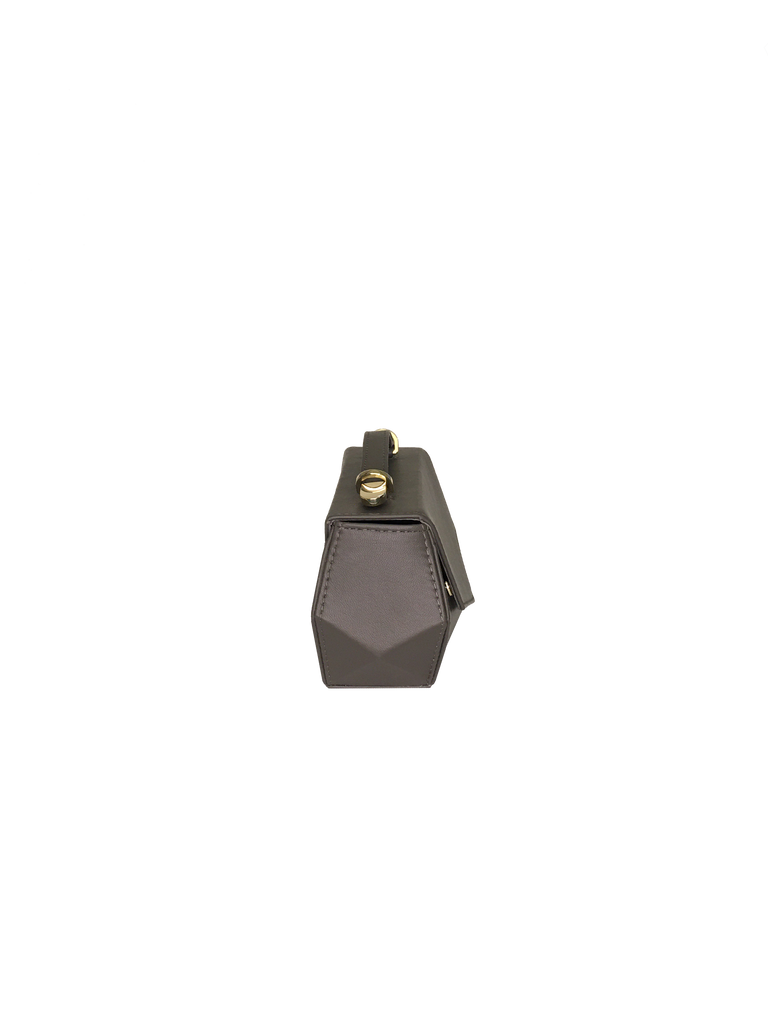 Warp Mink Grey Leather Clutch Bag | Sample |