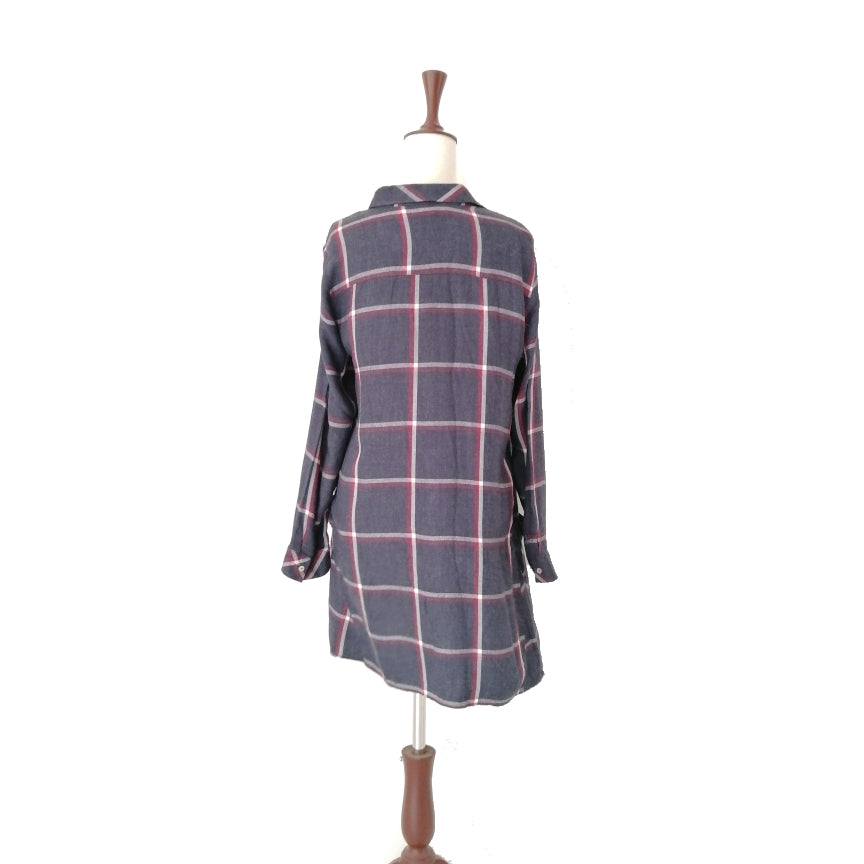 ZARA Blue Checked Shirt | Gently Used |