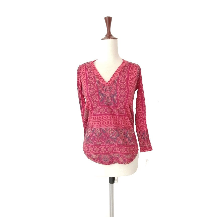 Lucky Brand Red Printed Tunic | Gently Used |