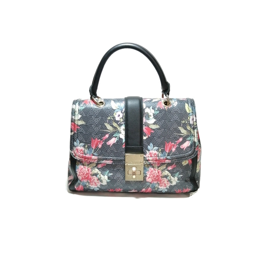 ALDO Navy Blue Floral Printed Satchel | Pre Loved |