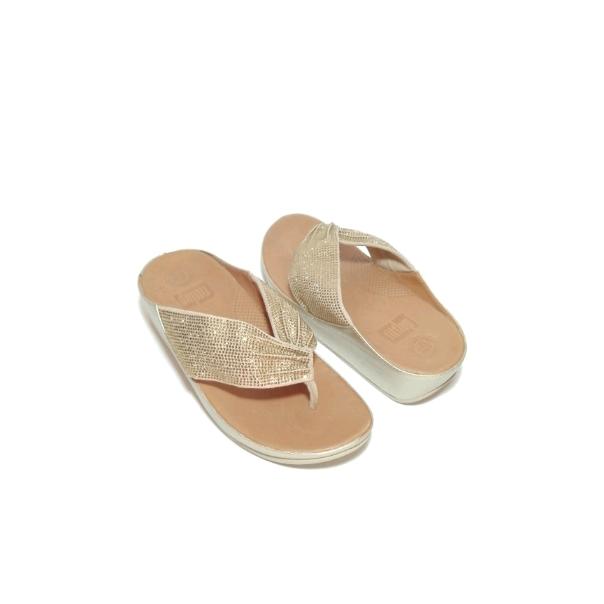 FITFLOP Twiss Gold Toe-Thong Sandals | Brand New |