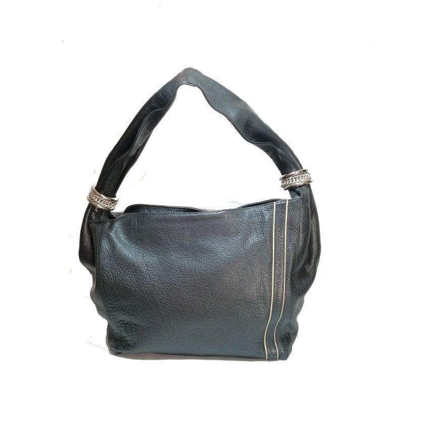 Jafferjees Black Leather Hobo Bag | Like New |