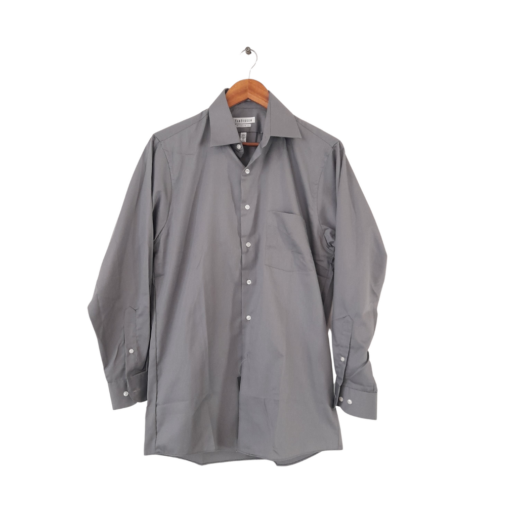 Van Heusen Grey Satin Men's Shirt | Brand New |