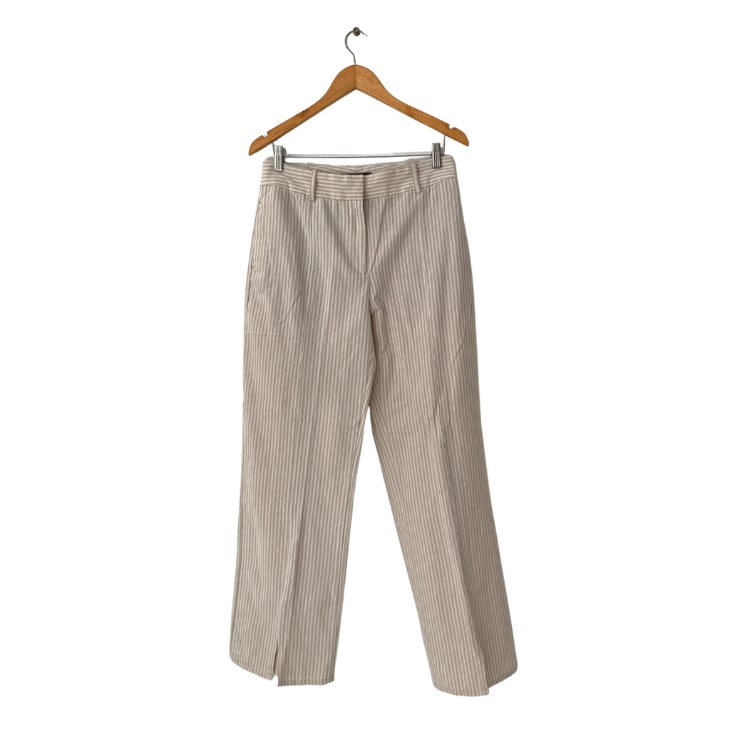 ZARA Beige & White Striped Pants | Gently Used |