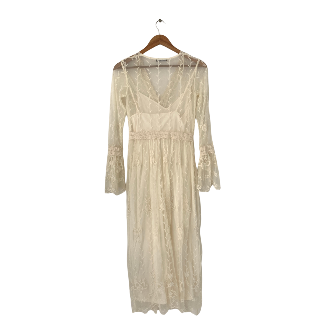 ZARA Cream Lace Maxi Dress | Gently Used