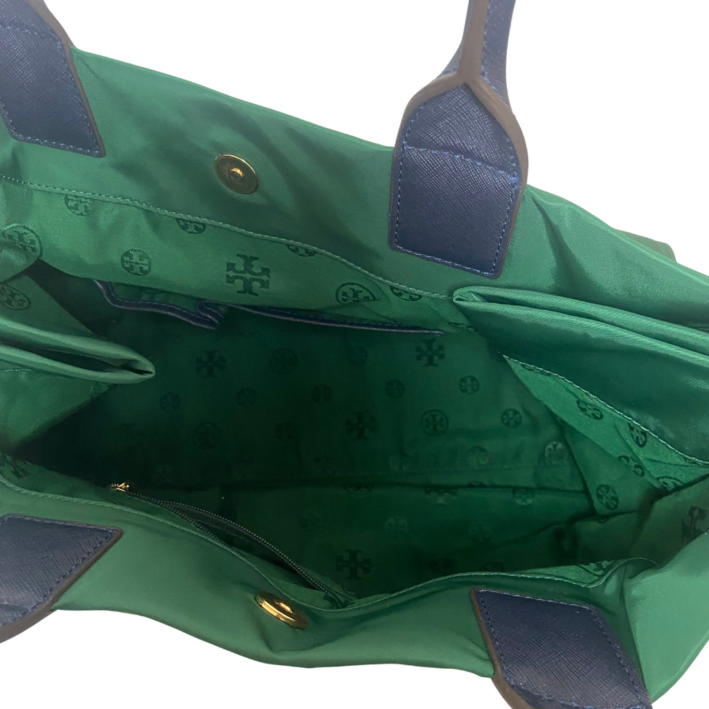 Tory Burch Green 'Ella' Nylon Tote Bag | Gently Used |