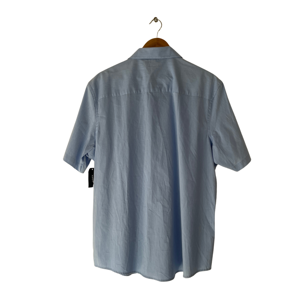 Alfani's Blue Men's Short Sleeve Collared Shirt | Brand New |