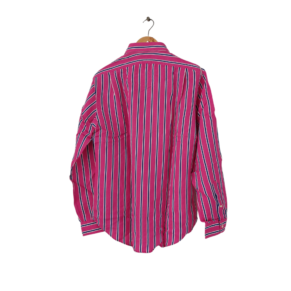 Polo by Ralph Lauren Pink Striped Men's Collared Shirt | Like New |