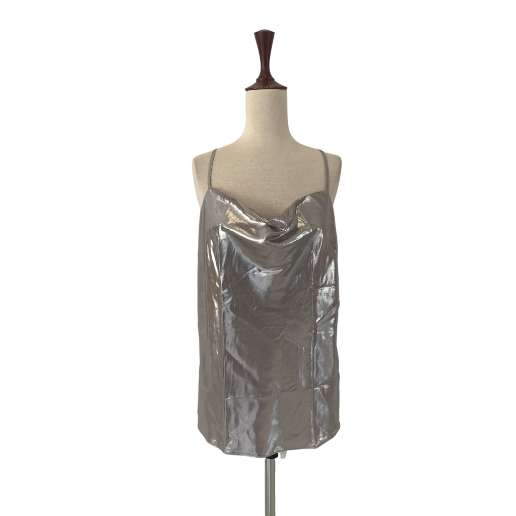 River Island Silver Sleeveless Top | Brand New |