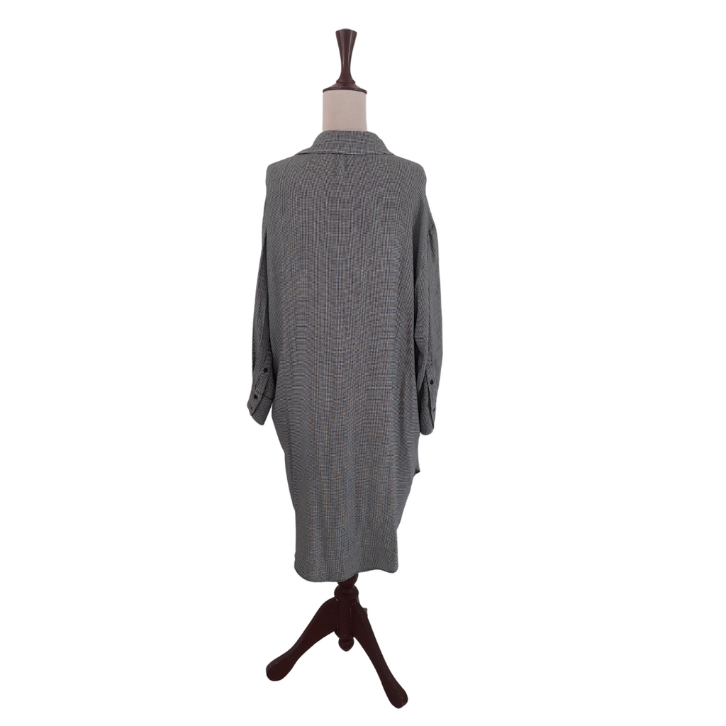 ZARA Grey Checked Long Collared Shirt | Gently Used |