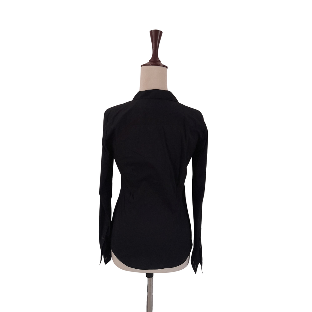 H&M Black Fitted Collared Shirt | Gently Used |