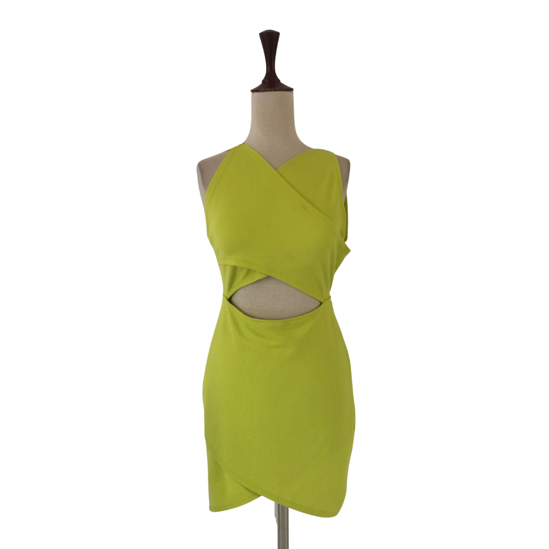 ZARA Neon Green Cut-Out Dress | Pre Loved | | Secret Stash ZARA Neon Green Cut-Out Dress | Pre Loved | | Secret Stash