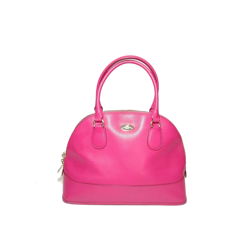 Coach Pink Leather Dome Tote 