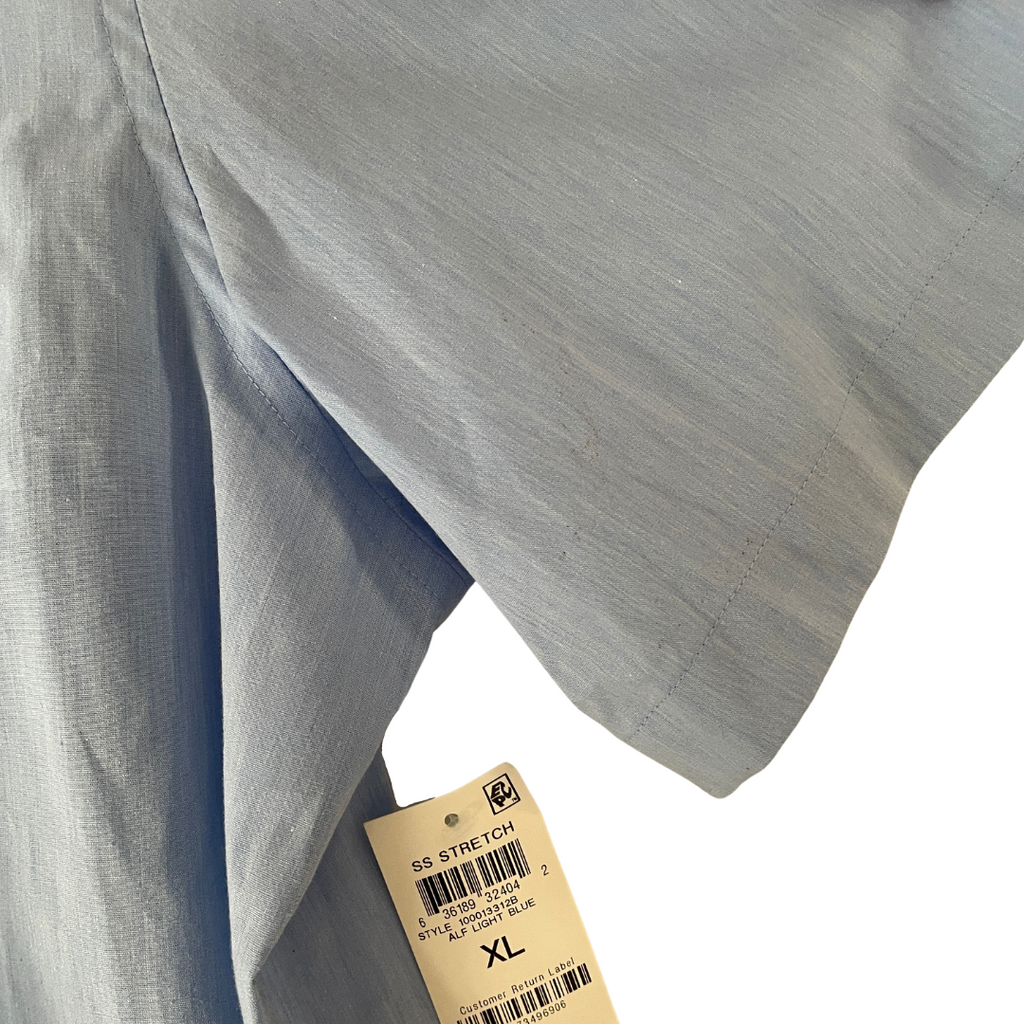 Alfani's Blue Men's Short Sleeve Collared Shirt | Brand New |