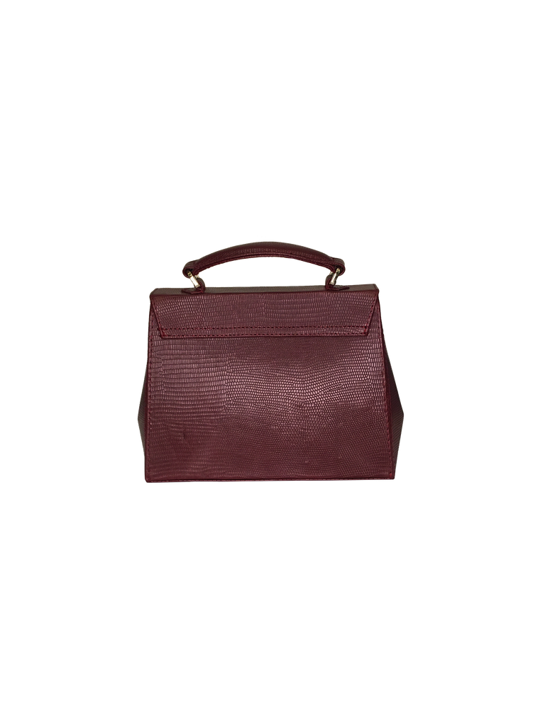 Warp Oxblood Lizard Leather Small Flap Bag | Sample |