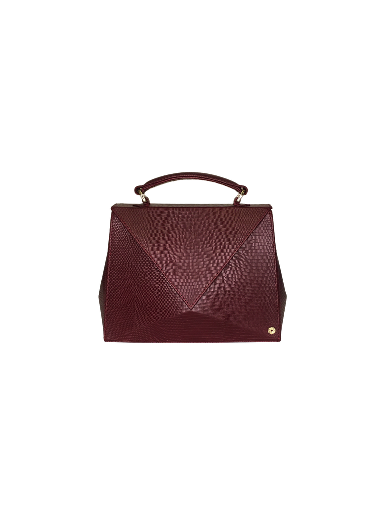 Warp Oxblood Lizard Leather Small Flap Bag | Sample |