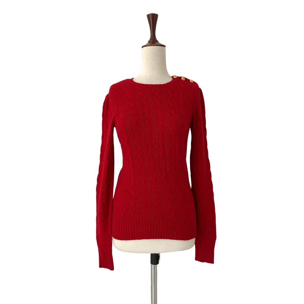 Ralph Lauren Rugby Red Knit Sweater | Gently Used |