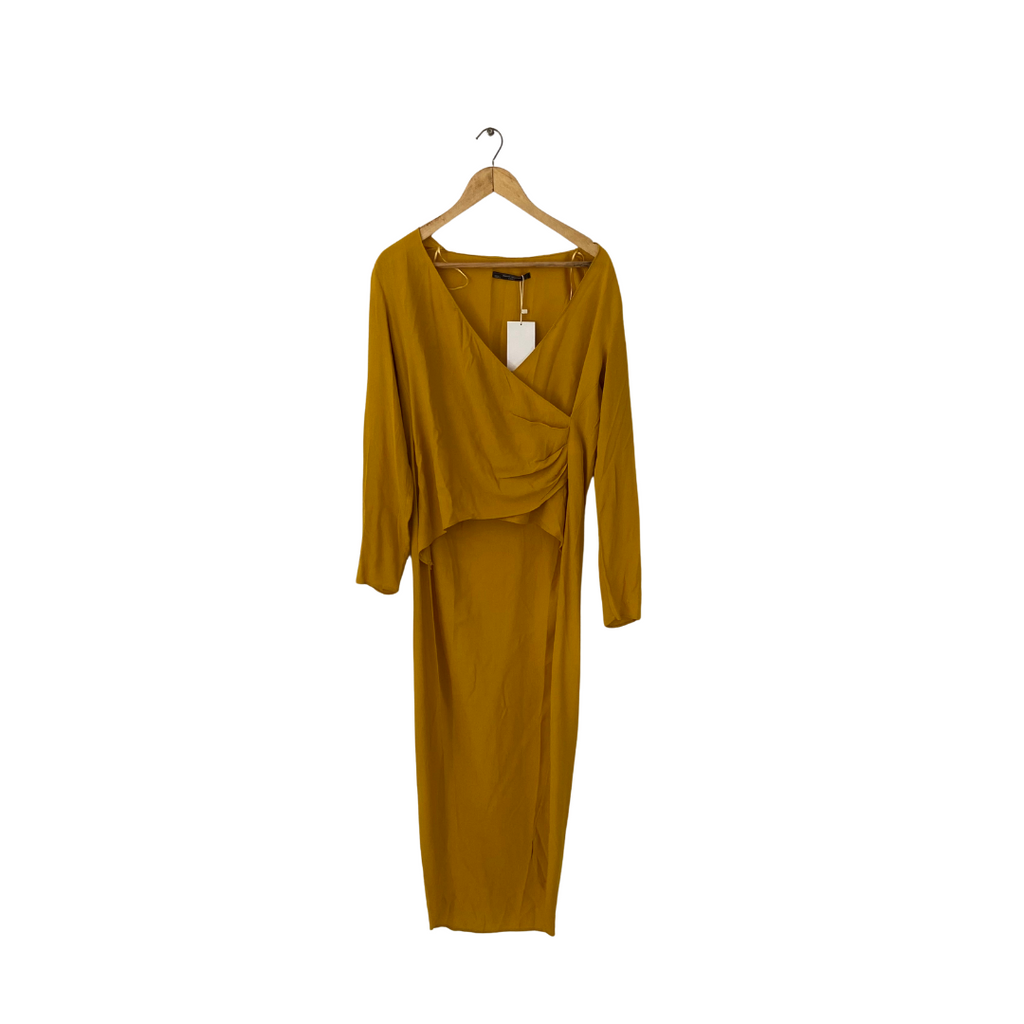 ZARA Yellow Cross-over High-low Top | Brand New |