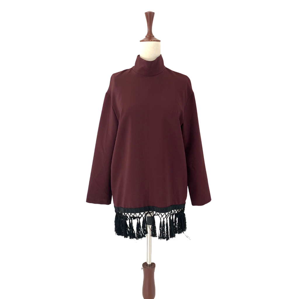 ZARA Burgundy Knit Tunic | Gently Used |