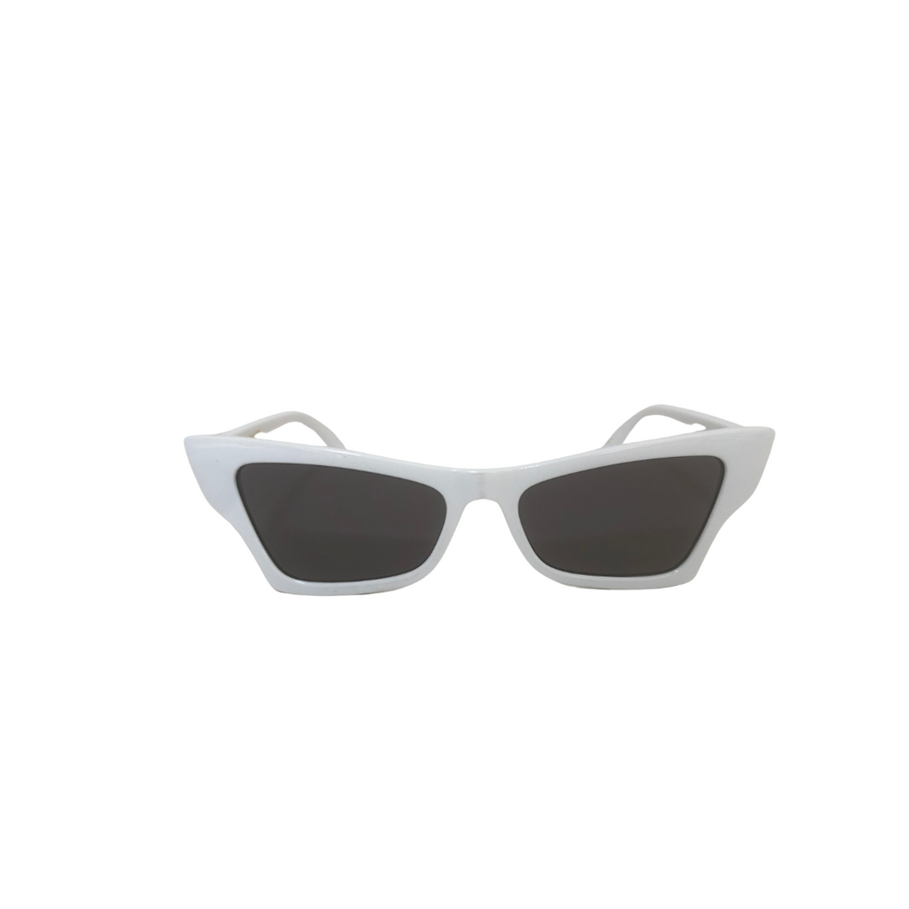 Mango White Cat-Eye Rectangular Sunglasses | Like New |