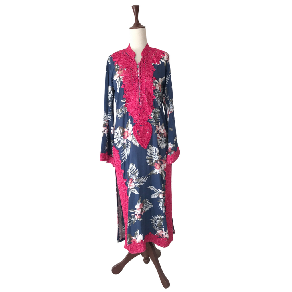 Mahin Blue Floral Printed Kameez | Gently Used |