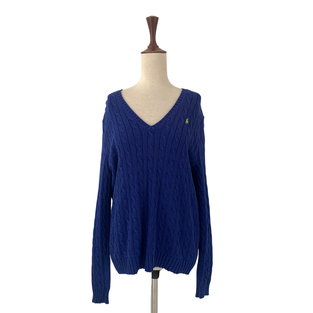 Polo Ralph Lauren Blue Cable Sweater | Gently Used |