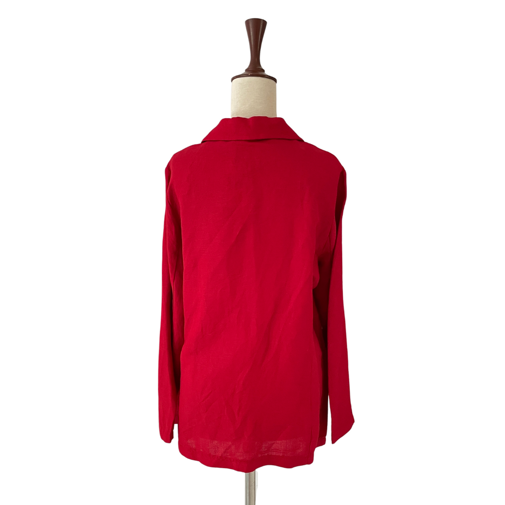 Mango Red Linen Blazer | Brand New |