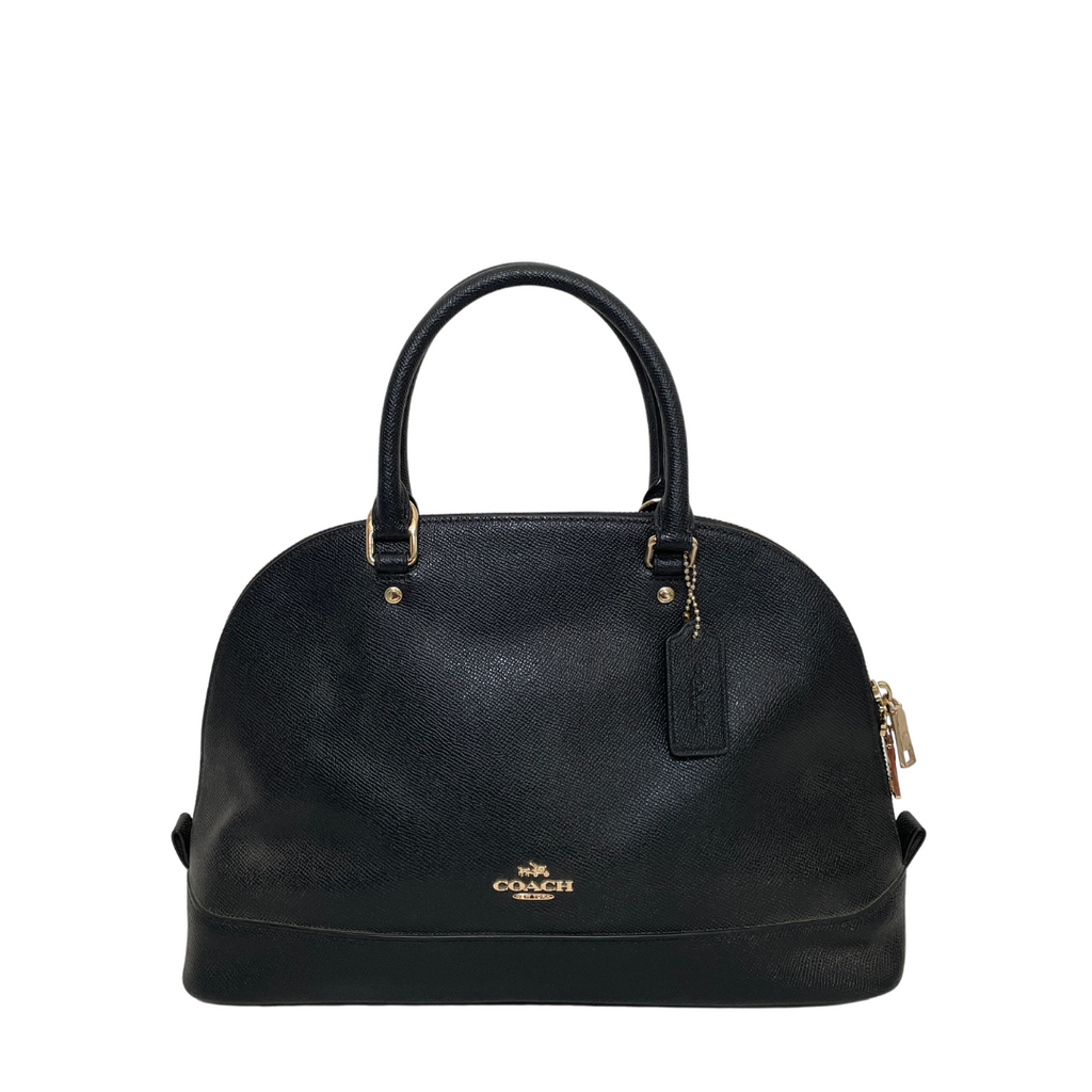 Coach Black Leather Dome Satchel | Pre Loved |