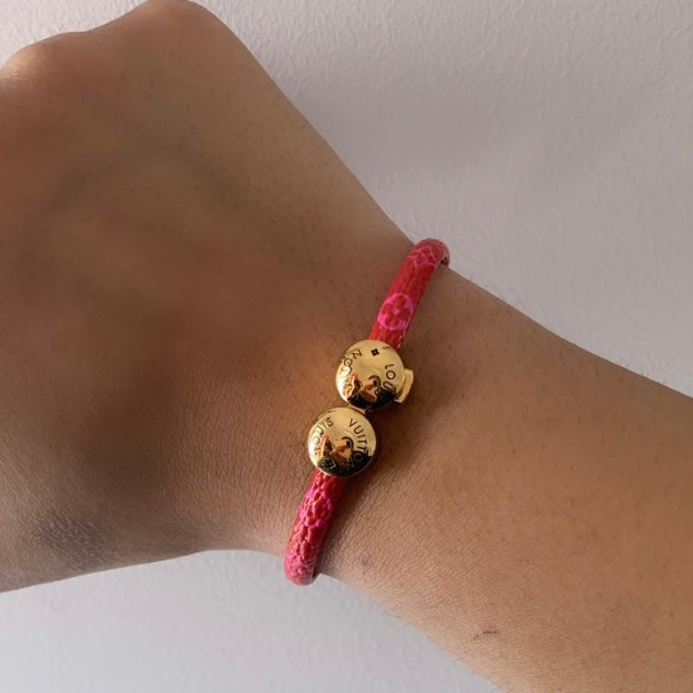 Louis Vuitton Historic Mini Monogram Pink Bracelet | Like New |