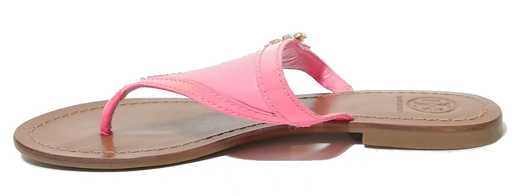 Tory Burch Neon Pink Thong Flat Sandals | Pre Loved | | Secret Stash