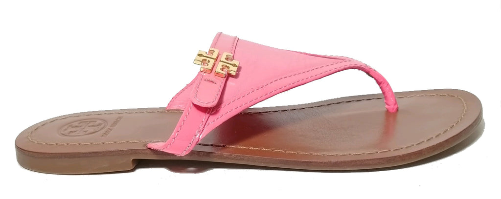 Tory Burch Neon Pink Thong Flat Sandals | Pre Loved | | Secret Stash