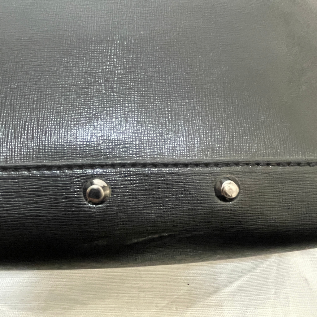 Guess Black Studded Top Handle Satchel | Pre Loved |