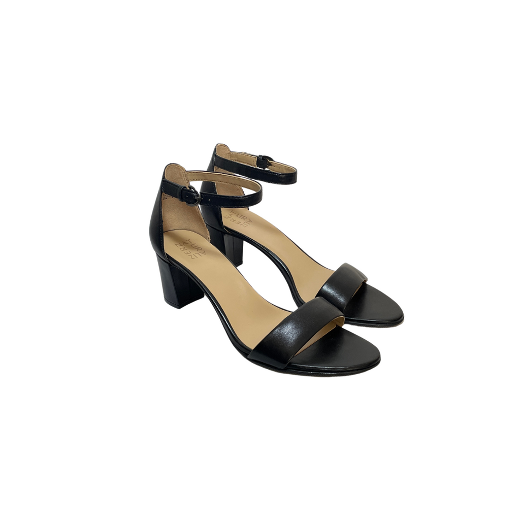 Naturalizer Black Block-Heel Sandals | Like New |