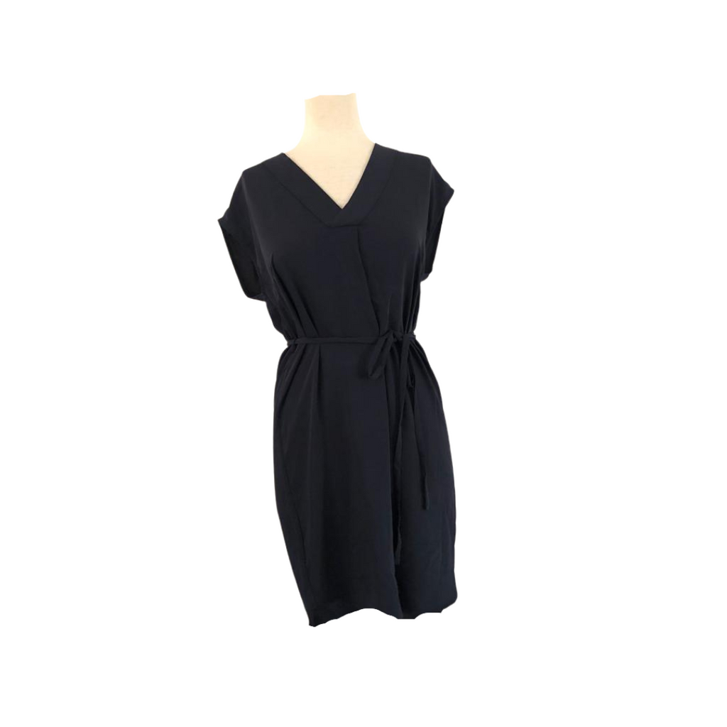 H&M Navy Sleeveless Waist Tie Dress | Gently Used |