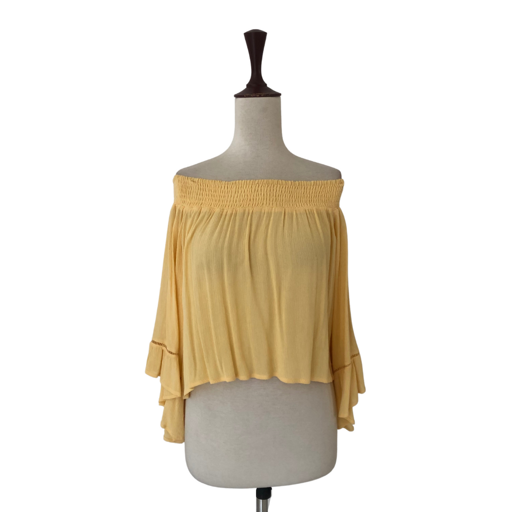 Forever 21 Yellow Off-shoulder Blouse | Gently Used |