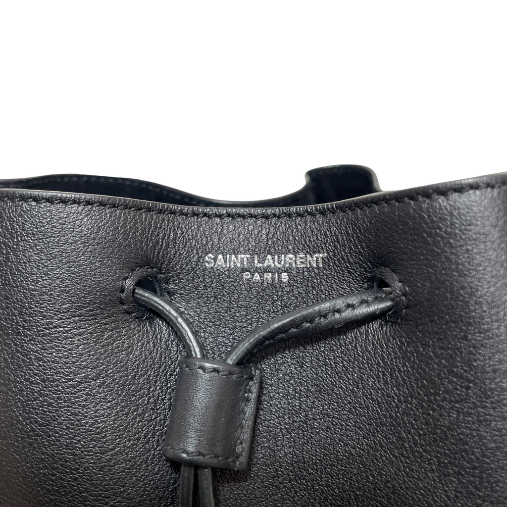 Saint Laurent Black Leather 'Jen' Bucket Bag | Gently Used |