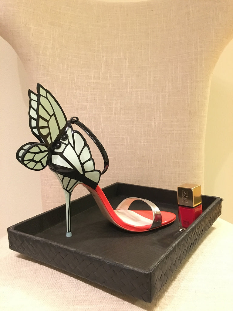 Sophia Webster 'Chiara Butterfly Wing' Mint Silver Heels | Gently Used |