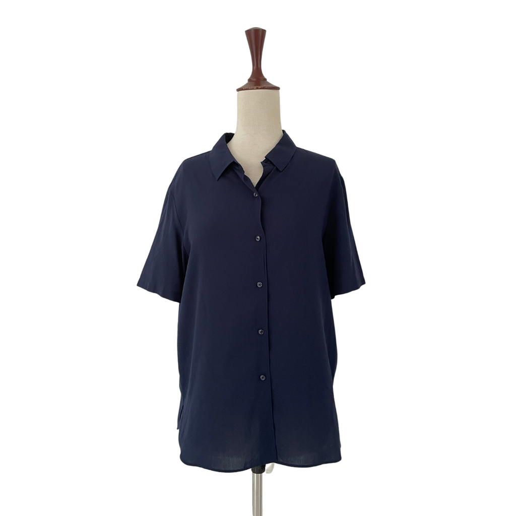 Uniqlo Navy Short-Sleeved Shirt | Gently Used |
