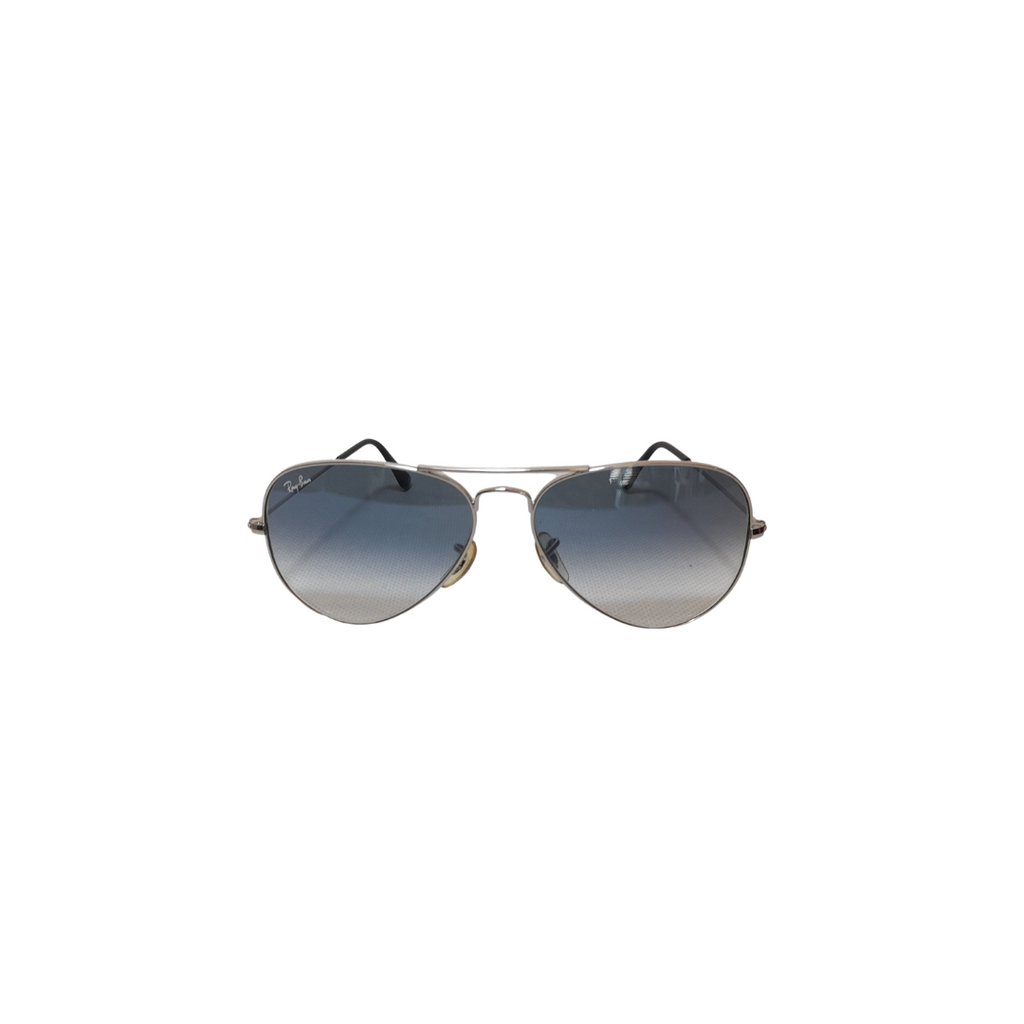 Ray-bans Silver Metal '3025' Large Aviator Unisex Sunglasses | Pre Loved |