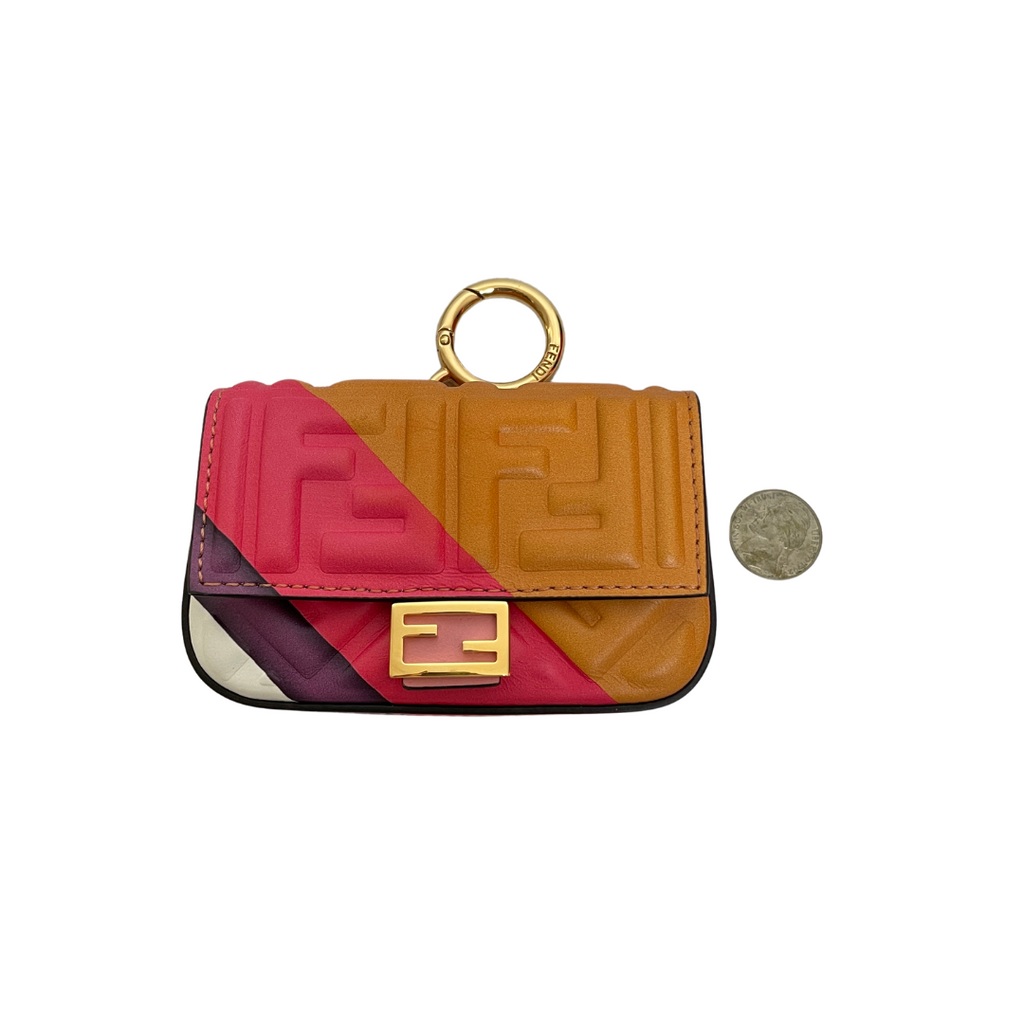 Fendi Baguette Multi-coloured Nappa Leather Charm | Brand New |