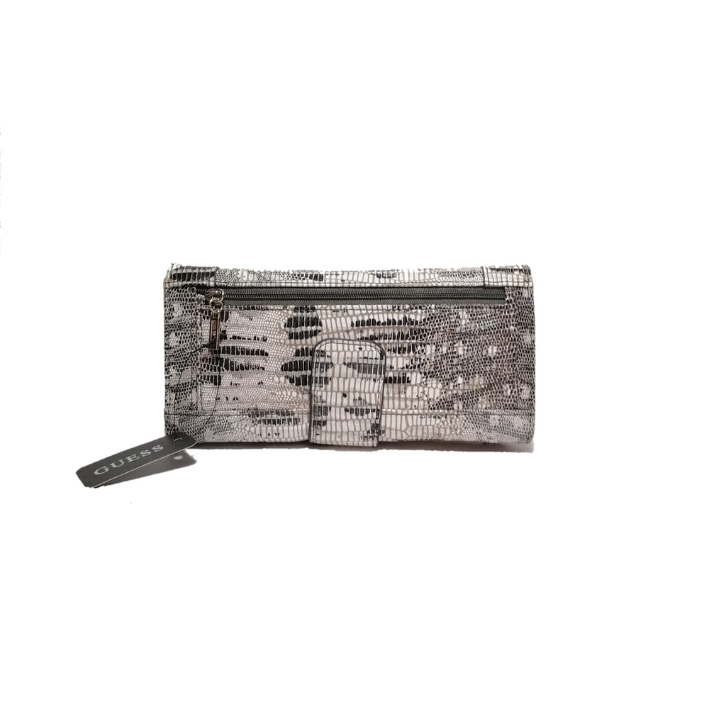 Guess Grey Snakeskin Print DELANEY Wallet | Brand New |