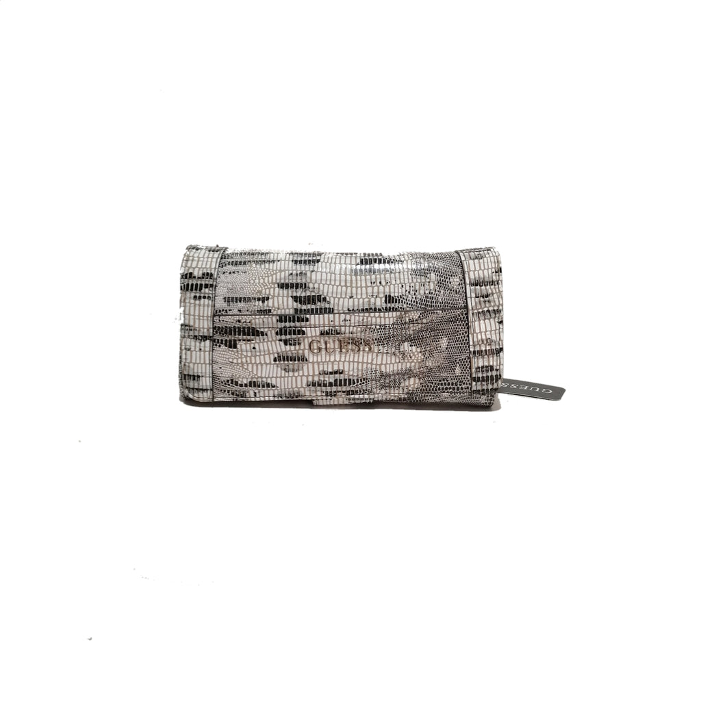 Guess Grey Snakeskin Print DELANEY Wallet | Brand New |