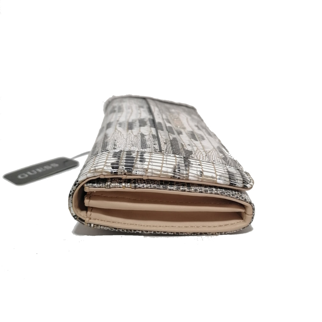 Guess Grey Snakeskin Print DELANEY Wallet | Brand New |